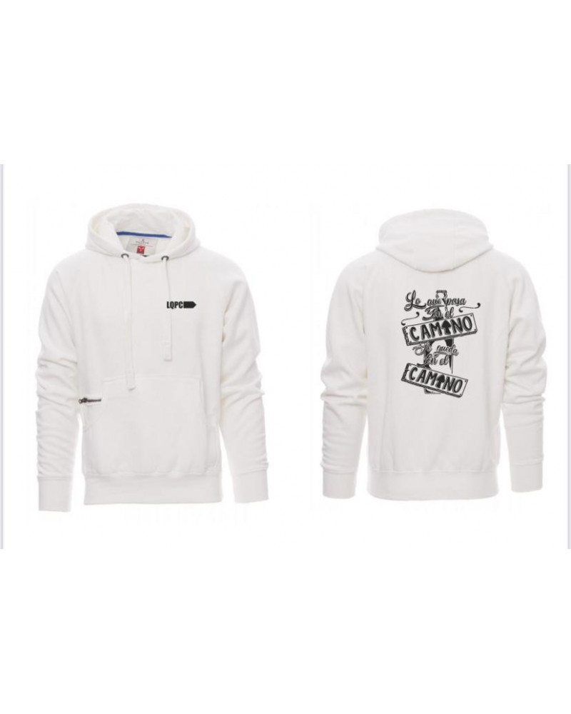 SUDADERA BLANCA LQPC LOGO VINTAGE